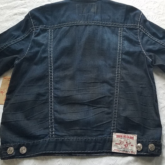 True Religion Trucker Jacket Phantom Super T Size XXXL - Picture 3 of 5